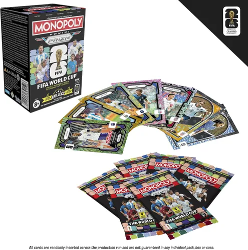 Miniatura 4 de Monopoly Panini Prizm: Caja de cartas coleccionables de la Copa Mundial de la FIFA Estrellas y leyendas actuales Más de 2 jugadores, a partir