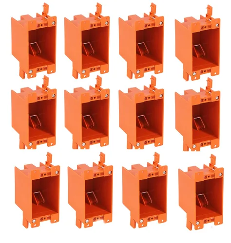 Miniatura 14 de CLOUDY BAY - Caja de salida eléctrica de una sola banda, caja de conexiones de 14 pulgadas cúbicas, caja de trabajo antigua, listado UL