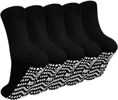 ZAKASA Calcetines antideslizantes de agarre Calcetines antideslizantes para hombres y mujeres, calcetines antideslizantes para adultos mayores,