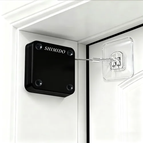 SHIMIDO Cierrapuertas automático retráctil mejorado, instalación sin herramientas, potente tirador de 3.5 libras cierra las puertas completamente,