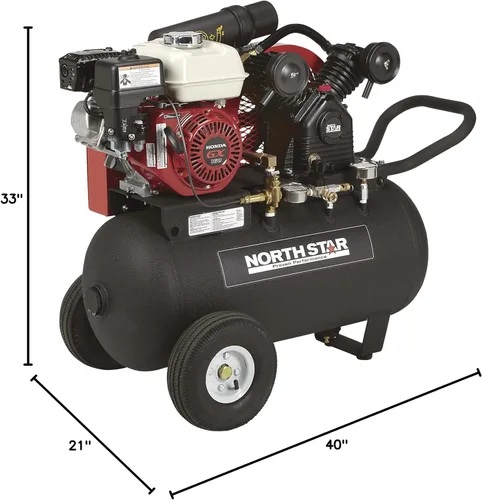 Miniatura 10 de NorthStar Compresor de aire portátil a gas 20-gal de tanque horizontal 13.7 CFM @ 90 PSI