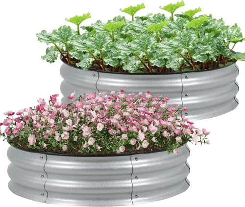 Miniatura 36 de Aoodor Aluzinc - Cama de jardín modular 2 en 1 elevada de metal, 63 pulgadas de largo x 32 pulgadas de ancho x 32 pulgadas de alto, maceta