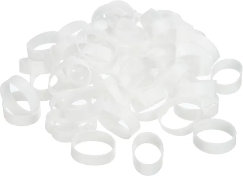 Miniatura 9 de PATIKIL Bandas de goma de silicona, 200 piezas antideslizantes de 0.9 pulgadas, color negro plano para envolver cables, envolturas de bolsas, arte