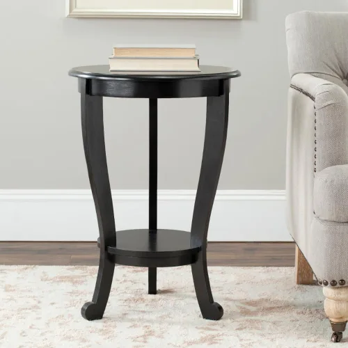 Miniatura 2 de SAFAVIEH Furniture - Mesa de pedestal Mary - Cereza oscura - Madera maciza - Diseño de pedestal de granja - Ideal para sala de estar, entrada
