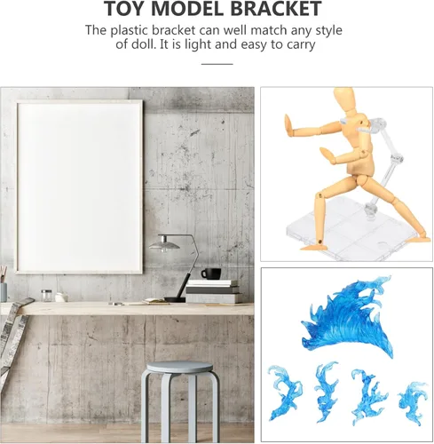 Miniatura 7 de iplusmile Soporte para Figuras de Acción, Base Soporte de Exhibición para Figuras de Acción de Ensamblaje, Base de Soporte para Modelo de Muñeca