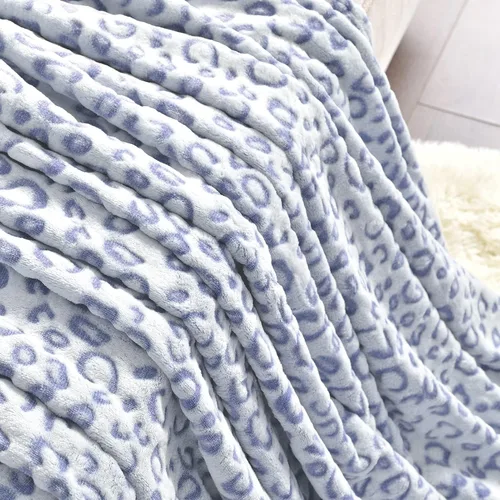 Miniatura 5 de PLEASANT BOULEVARD Manta de Forro Polar con Estampado de Leopardo, Colcha de Microfibra Suave Liviana Acogedora y Cálida Premium para Sofá y Cama