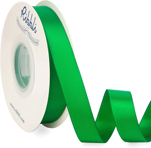 Miniatura 16 de Ribbli - Cinta de satén de doble cara dorada, 1 pulgada x 25 yardas, uso para ramo de lazos, envoltura de regalos, decoración de boda Dorado