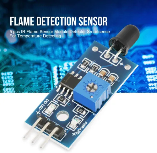 Miniatura 9 de Módulo de sensor de llama IR, sensor de detección de incendios, módulo de relé de detección de llama para detectar llama, módulo de sensor IR