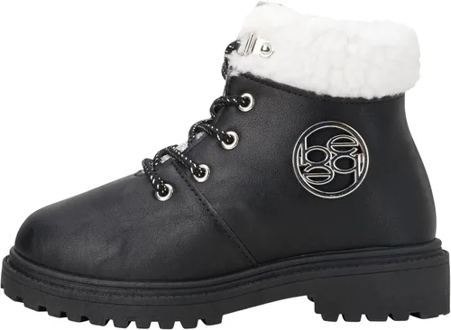 Miniatura 4 de bebe Botas de invierno para niñas, botas de trabajo resistentes al agua con puños de sherpa y purpurina