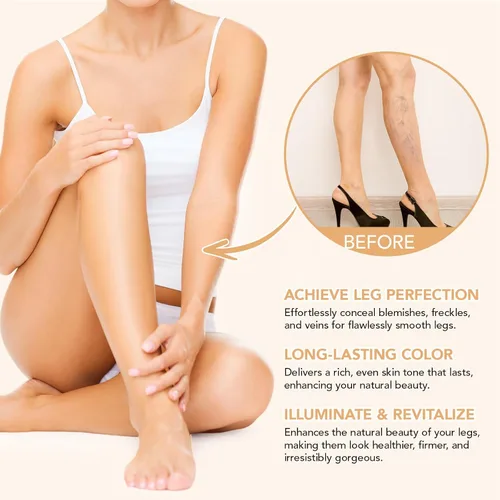 Miniatura 7 de Maquillaje de piernas impermeable sin transferencia, cubierta de tatuaje impermeable, cobertura de venas de piernas, maquillaje para venas