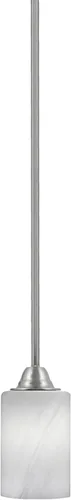 Miniatura 177 de Toltec Lighting Paramount - Mini colgante de 1 luz en acabado negro mate con cristal de arte perla de 7 pulgadas y estilo negro