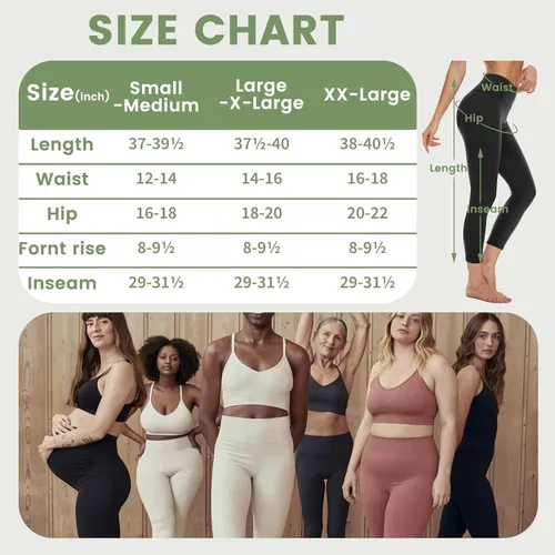 Miniatura 5 de Opuntia Paquete de 5 leggings para mujer, cintura alta, control de abdomen, suaves, color negro, pantalones de yoga adelgazantes para entrenamiento