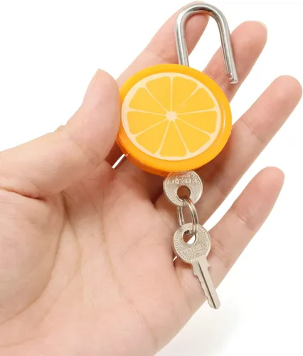 Miniatura 7 de Honbay Lindo candado de frutas naranjas con llaves: para joyero, bolso, bolso, mochilas, gabinete, cofre del tesoro, maletas, taquillas, buzón
