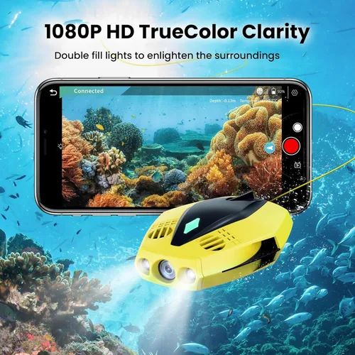 Miniatura 3 de Cámara de Dron Submarino Chasing Dory, ROV de Fotografía Submarina de 1080p Full HD, Observación en Tiempo Real, Control Remoto por App y Bluetooth