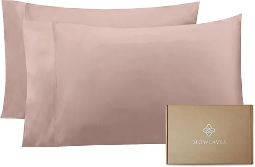 Miniatura 14 de Bioweaves - Fundas de almohada 100% algodón orgánico de 300 hilos, tejido de satén suave, certificado por la Norma Mundial de Textiles Orgánicos