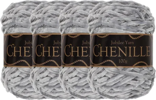 Miniatura 71 de JubileeYarn - Hilo de chenilla (3.53 oz/poliéster peinado, circonita), 1 pastel