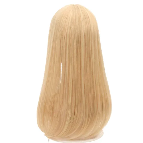 Miniatura 5 de 19.7 in de cabeza recta para la frente con flequillo grueso, parte media snythetic, clip en el pelo para mujeres, cubierta de pelo fino (25#)
