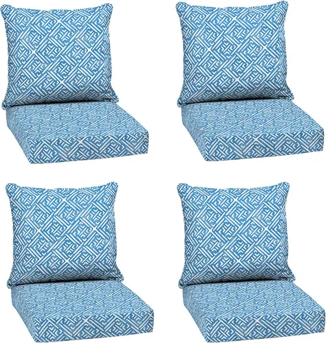 Miniatura 98 de Arden Outdoor Deep Seat Cushion Set, 24 x 24 pulgadas, Cojín para patio resistente al clima, a la lluvia y a la decoloración para silla, sofá y sofá