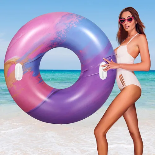 Miniatura 23 de HeySplash Flotadores de piscina, tubos de piscina para adultos, flotadores inflables divertidos para piscina, playa, lago, río, fiesta, decoración