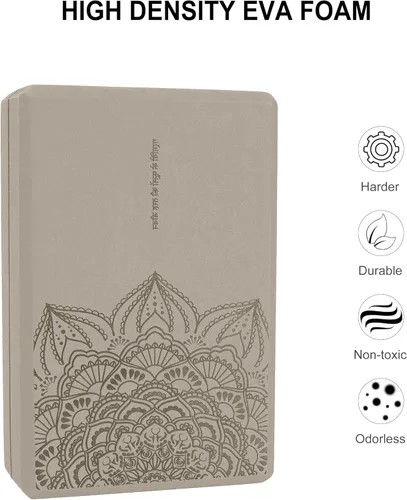 Miniatura 3 de nuveti Juego de 2 bloques de yoga, bloques de espuma de ladrillos de yoga de alta densidad para mejorar la fuerza, flexibilidad y equilibrio bloques