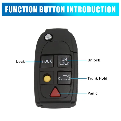 Miniatura 3 de Uxcell Carcasa de imitación con 5 botones para llave remota apropiado para Volvo S60 S80 V70 XC70 XC90