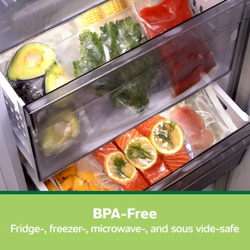 Miniatura 7 de FoodSaver Bolsas de sellado al vacío precortadas de cuarto de galón, bolsas de almacenamiento al vacío de fácil uso, alineadas para sellar y rasgar