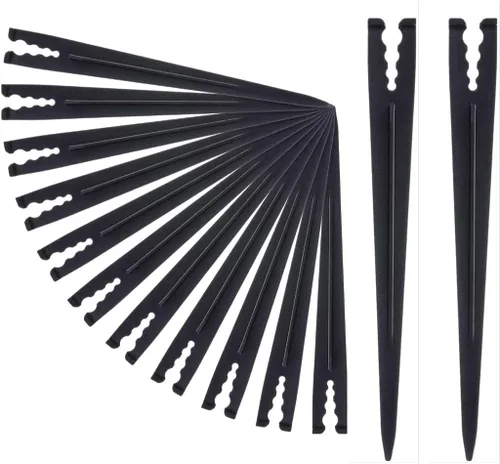 100 Piezas Estacas de Soporte de Riego por Goteo para Tubería de 1/4 de Pulgada Estacas Universales de Sujeción de Tubería de Goteo Estacas de