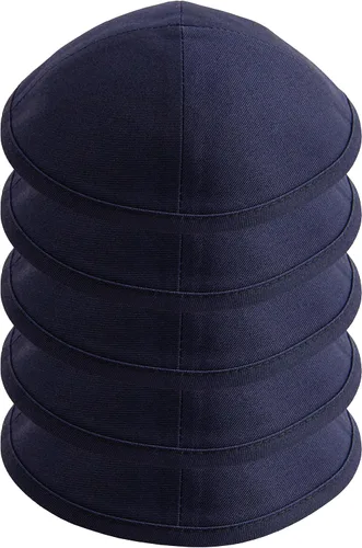 Miniatura 6 de Paquete de 5 piezas – Hq Satin/Lino/Velvet/Seda Cruda/Gamuza Kippah para hombre, sombrero Yamaka diseñado en Israel – Kippot Bulk