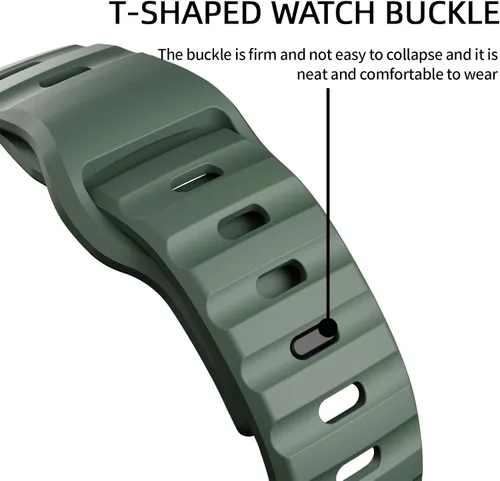 Miniatura 5 de Correa de silicona impermeable compatible con Apple Watch Ultra de 49mm 46mm 45mm 44mm 42mm 41mm 40mm 38mm, bandas deportivas para hombres y mujeres