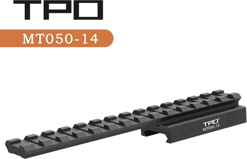 Miniatura 2 de 14-Slot Picatinny Rail Riser Mount (1"/0.83"/0.5" Height), 5.7" Length Flat Top Mount Adapter and Riser Mount