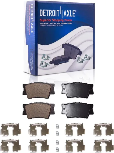 Miniatura 7 de Detroit Axle - Kit de freno trasero para Toyota Camry 2012-2017, Avalon Lexus ES300h ES350 2013-2018, repuesto de pastillas de freno de cerámica