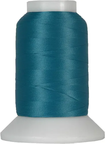 Miniatura 18 de Hilo elástico lanudo de Threadart para serger - Bobinas de 1000 m - Hilo de nailon para traje de baño, lencería, tejidos - Negro - Color 9228