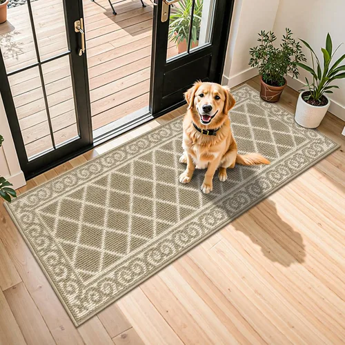 Miniatura 30 de HEBE Alfombra para Puerta Interior 20''x32'' Alfombras de Bienvenida Antideslizantes para Puerta Principal Alfombras Lavables para Zapatos Atrapa