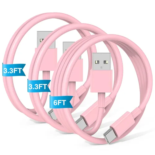 Miniatura 10 de Cable Carplay de coche para iPhone 17 16 15 Pro Plus Pro Max Air, paquete de 3 [3.3 pies + 3.3 pies + 6 pies] USB A a USB C cable para iPhone 17 16
