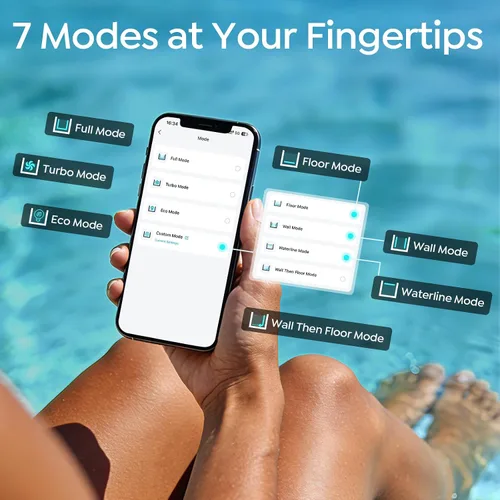 Miniatura 6 de Limpiador robótico TALOSBO C1 para piscinas, 180 minutos, succión ultra fuerte, limpieza de paredes y líneas de flotación, aspiradora de piscina