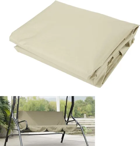 Miniatura 8 de Haofy Funda de cojín para columpio de patio, hamaca para columpio de jardín, 3 asientos, funda de cojín de 59.1 x 19.7 x 3.9 in, color beige