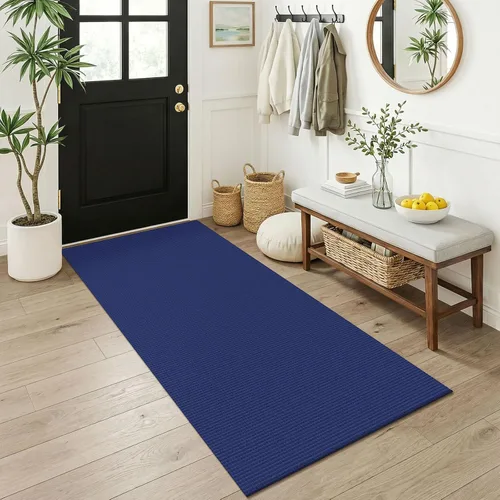 Miniatura 176 de KOZYFLY - Tapetes para entrada, lavable, tejido, con respaldo de goma antideslizante, de algodón, interiores, cocina, entrada, vestíbulo y puerta