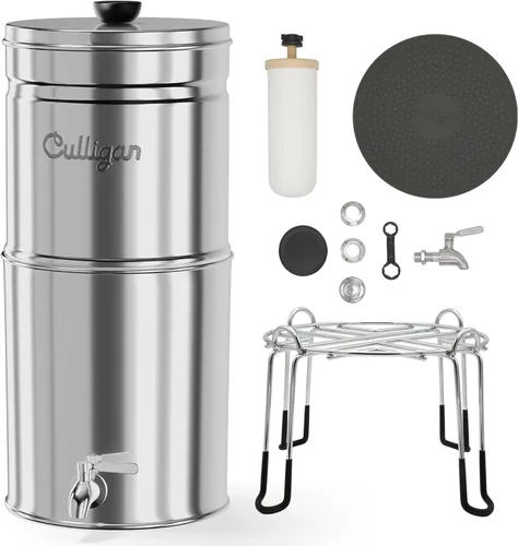 Miniatura 7 de Culligan MaxClear 2.25 Gallon Gravity Water Filter System, Brushed Stainless-Steel Countertop Water Filter NSF/ANSI Certified to Reduce