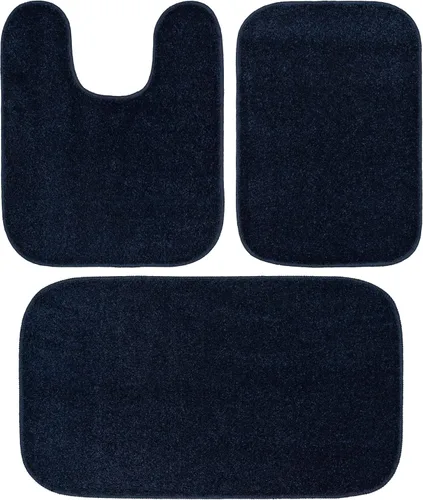 Miniatura 38 de Garland Rug Gramercy - Alfombra de baño rectangular lavable de polipropileno de felpa de 20 x 34 pulgadas, color azul lavabo, suave, absorbente