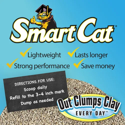 Miniatura 8 de SmartCat Arena natural para gatos, 20 libras (320 onzas, 1 paquete) – Alternativa a la arena de arcilla y pellets – Libre de productos químicos