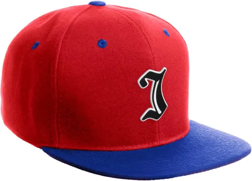Miniatura 504 de Daxton Gorra clásica con visera de billete plano con letras del alfabeto inglés antiguo de la A a la Z