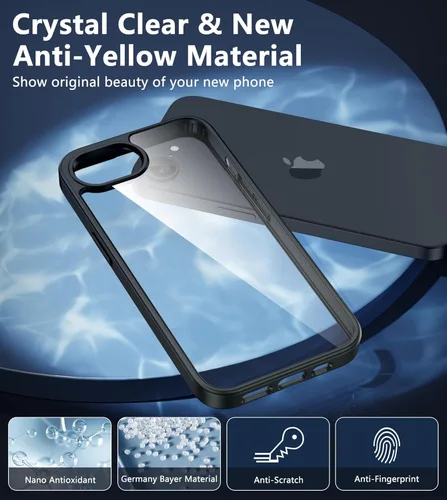 Miniatura 628 de FNTCASE Funda para iPhone 13 Pro-Max: Fundas magnéticas transparentes compatibles con Magsafe Slim anti amarillamiento protección contra caídas