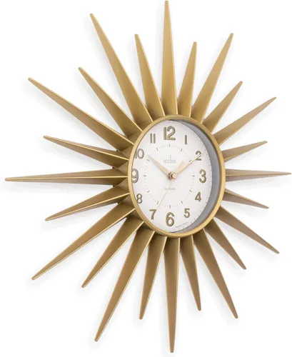 Miniatura 5 de Acctim 21760 Stella Sprayed Starburst Reloj de Pared, Oro