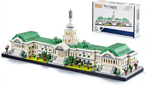 Miniatura 8 de KLMEi Colección de arquitectura: Taj Mahal - Set de construcción, juego de modelo, regalo para niños y adultos, 3950 piezas de mini-microbloques Taj