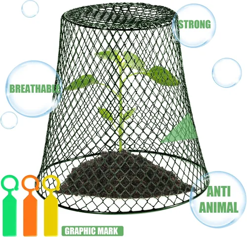 Miniatura 4 de 10 cubiertas de alambre para plantas de alambre de alambre para jardín, alambre de pollo, protector de plantas de metal resistente para plantas