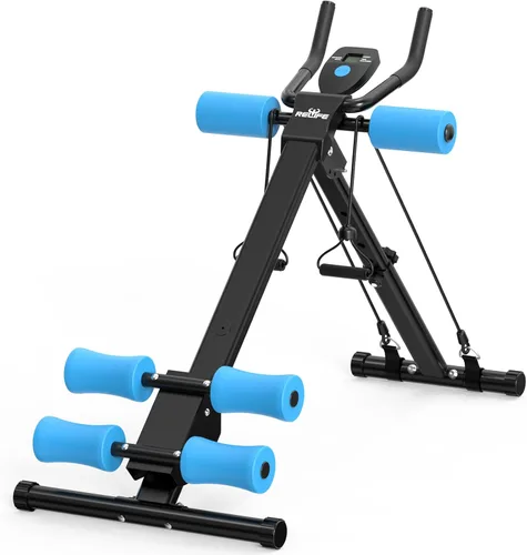 Miniatura 9 de RELIFE REBUILD YOUR LIFE - Máquina de Entrenamiento Abdominal Ajustable, Entrenador de Abdominales Plegable, Equipo de Fuerza para Crunch Azul