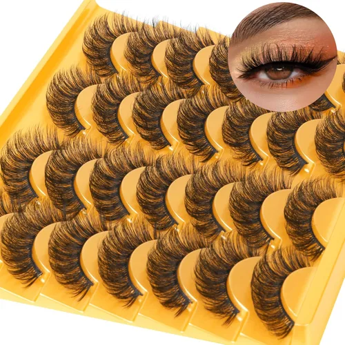 Miniatura 11 de Pestañas postizas de visón natural, efecto ojo de gato, finas, 16 mm, 5D, paquete de 14 pares de pestañas falsas de TNFVLONEINS