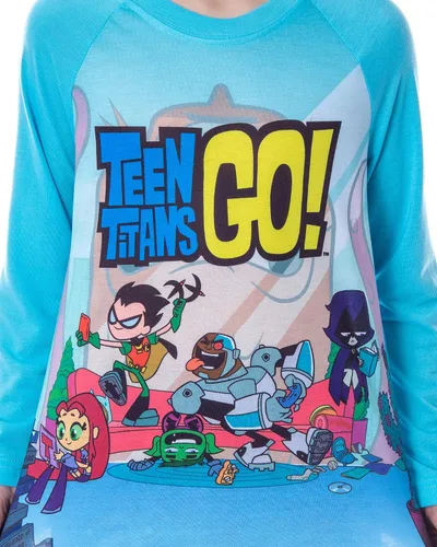Miniatura 2 de DC Comics - Conjunto de pijama de 2 piezas con raglán y pantalones