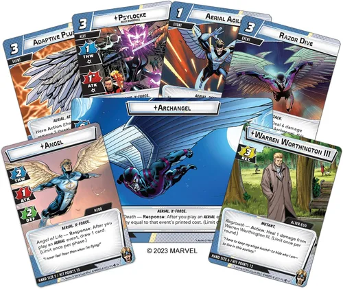 Miniatura 2 de Marvel Champions The Card Game Angel Hero PACK – Juego de estrategia de superhéroes, juego cooperativo para niños y adultos, mayores de 14 años, 1-4