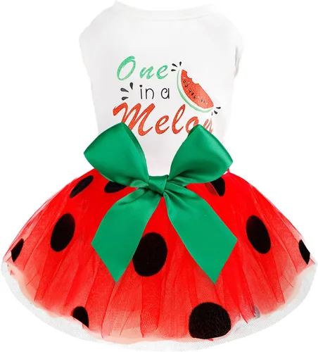 Miniatura 12 de Feliz cumpleaños linda falda rosa para perras pequeñas, vestido de primavera/verano